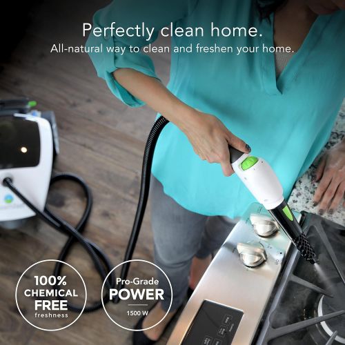  [아마존베스트]Steamfast SF-375 Deluxe Canister Cleaner with 18 Accessories, Continuous Steam Trigger, and Onboard Storage