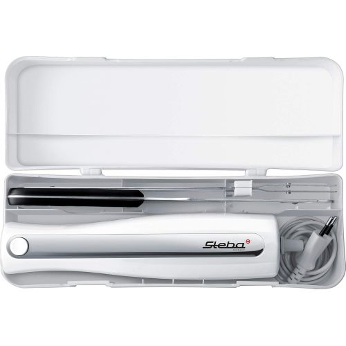  Steba electric knife EM 3, ergonomic housing for comfortable operation, includes utility knife and bread knife, high-quality equipment with storage box and stainless steel meat for