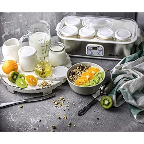  [아마존베스트]Steba JM 3 Yoghurt Maker, Plastic, 1.5 Litres, Stainless Steel/White