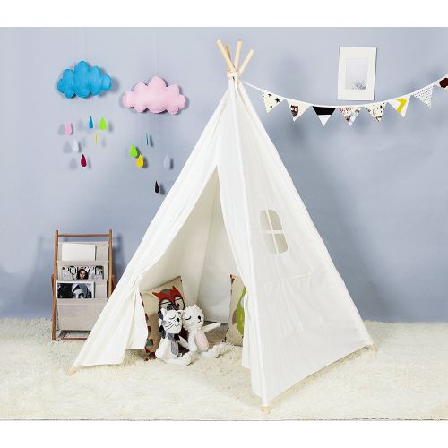  Steegic Outdoor and Indoor Great Canvas Indian Teepee Playhouse for Kids,