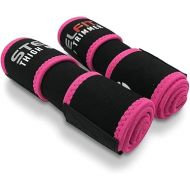 SteelFit Thigh Trimmers for Fat Reduction & Cellulite | Neoprene Thigh Trainer Wraps with Adjustable Fit, Moisture-Wicking Lining | Boosts Circulation & Sweat | Unisex Black, Pink