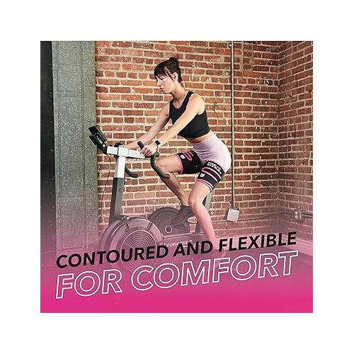  SteelFit Thigh Trimmers for Fat Reduction & Cellulite | Neoprene Thigh Trainer Wraps with Adjustable Fit, Moisture-Wicking Lining | Boosts Circulation & Sweat | Unisex Black, Pink