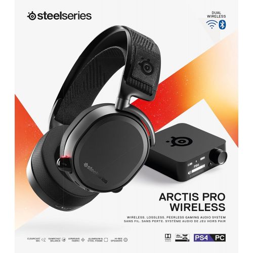  SteelSeries Arctis Pro Wireless Gaming Headset - Lossless High Fidelity Wireless + Bluetooth for PS5/PS4 and PC - Black