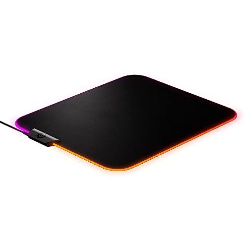  SteelSeries QcK Prism Cloth - Gaming Mouse Pad - 2 zones RGB lighting - Medium size