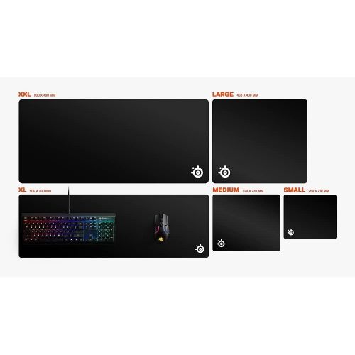  SteelSeries QcK Prism Cloth - Gaming Mouse Pad - 2 zones RGB lighting - Medium size