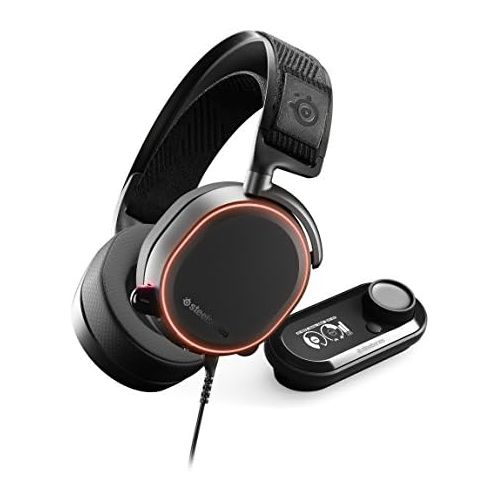  SteelSeries Arctis Pro + GameDAC Wired Gaming Headset - Certified Hi-Res Audio - Dedicated DAC and Amp - for PS5/PS4 and PC - Black