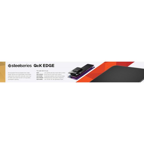  SteelSeries QcK Edge - Cloth Gaming Mouse Pad - stitched Edge to prevent wear - optimized for Gaming sensors - size M