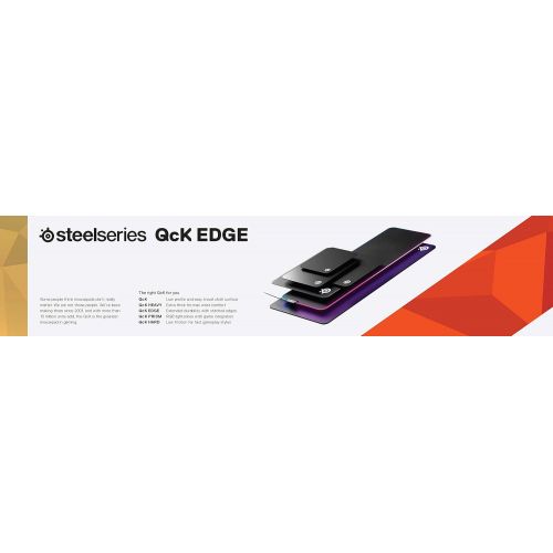  SteelSeries QcK Edge - Cloth Gaming Mouse Pad - stitched Edge to prevent wear - optimized for Gaming sensors - size XL