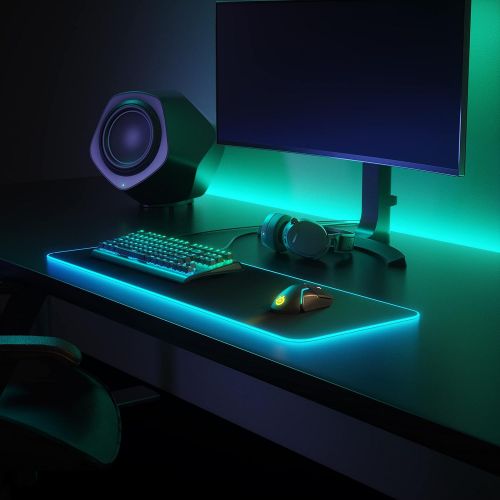  SteelSeries QcK Prism Cloth - Gaming Mouse Pad - 2 zones RGB lighting - Real time event lighting - Size XL