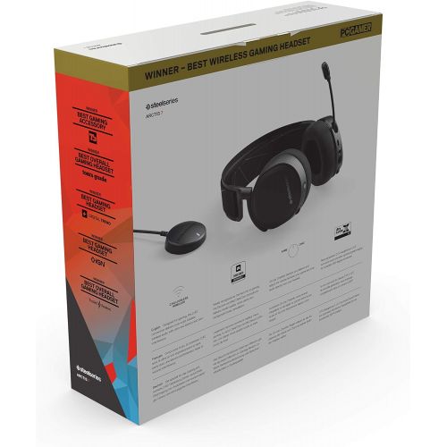  SteelSeries Arctis 7 - Lossless Wireless Gaming Headset with DTS Headphone: X v2.0 Surround - for PC and PlayStation 4 - Black