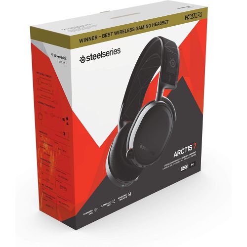  SteelSeries Arctis 7 - Lossless Wireless Gaming Headset with DTS Headphone: X v2.0 Surround - for PC and PlayStation 4 - Black