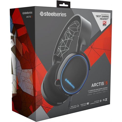  SteelSeries Arctis 5 RGB Illuminated Gaming Headset - Black (Discontinued by Manufacturer)