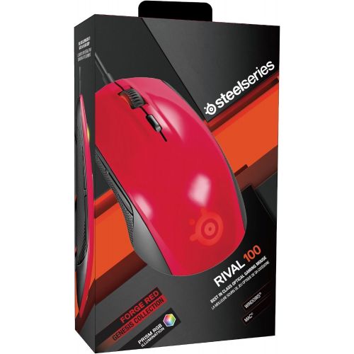  SteelSeries Rival 100, Optical Gaming Mouse - Forged Red