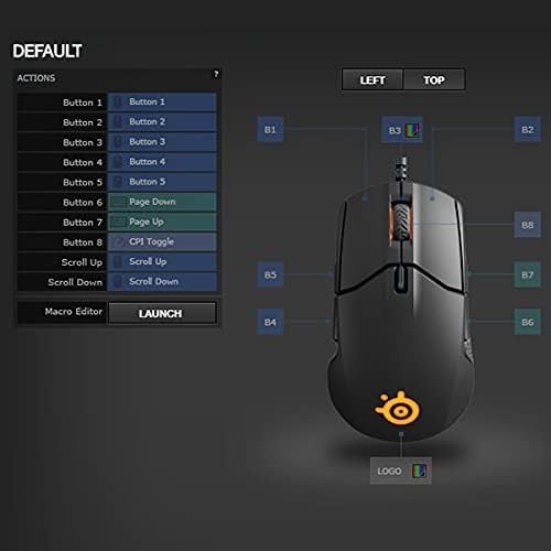  SteelSeries Sensei 310 Gaming Mouse - 12,000 CPI TrueMove3 Optical Sensor - Ambidextrous Design - Split-Trigger Buttons - RGB Lighting, Black