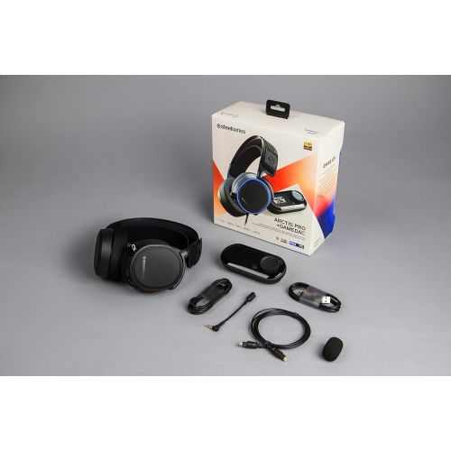  [아마존베스트]SteelSeries Arctis Pro + GameDAC Wired Gaming Headset - Certified Hi-Res Audio - Dedicated DAC and Amp - for PS4 and PC - Black