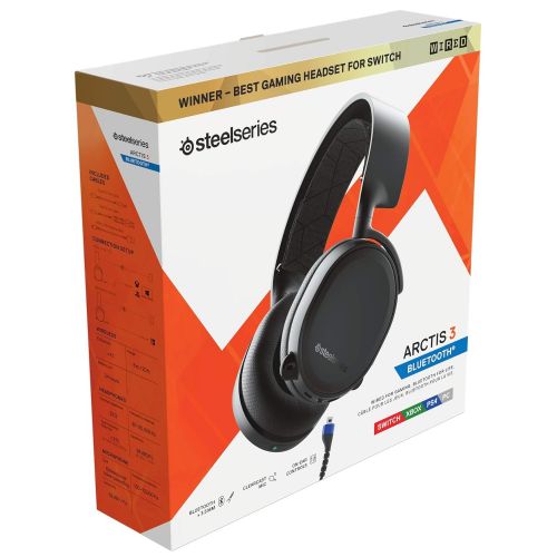  [아마존베스트]SteelSeries Arctis 3 Bluetooth - Wired and Wireless Gaming Headset - for Nintendo Switch, PC, PlayStation 4, Xbox One, VR, Android and iOS - Black [2019 Edition]