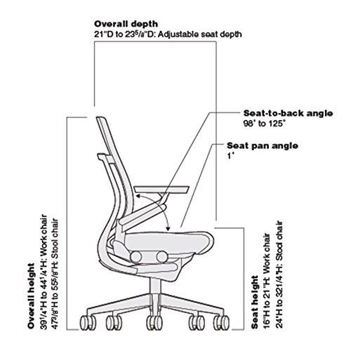  Steelcase Gesture Office Chair - Cogent: Connect Root Beer Fabric, High Seat Height, Shell Back, Light on Dark Frame, Polished Aluminum Base