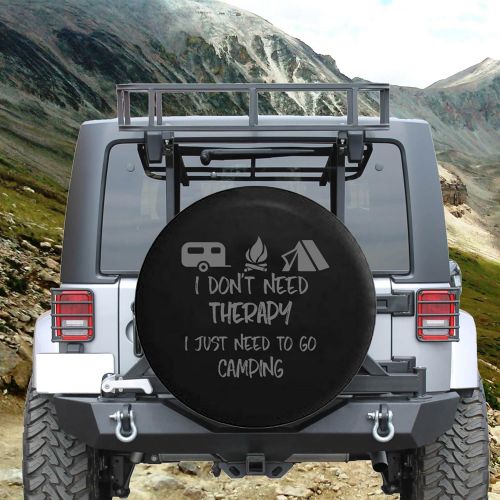  Steelcut Camping Tent Campfire - Dont Need Therapy Spare Jeep Wrangler Camper SUV Tire Cover Red Ink 29 in