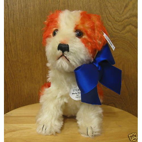 Steiff #400889 MOLLY HUND LE mohair 8.5" neck jointed Replica From Retail Shop