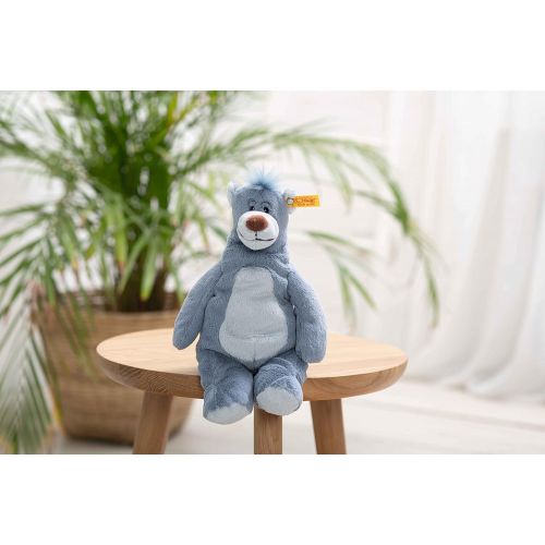  Steiff Disney Soft Cuddly Friends Baloo 12, Premium Stuffed Animal, Blue Grey