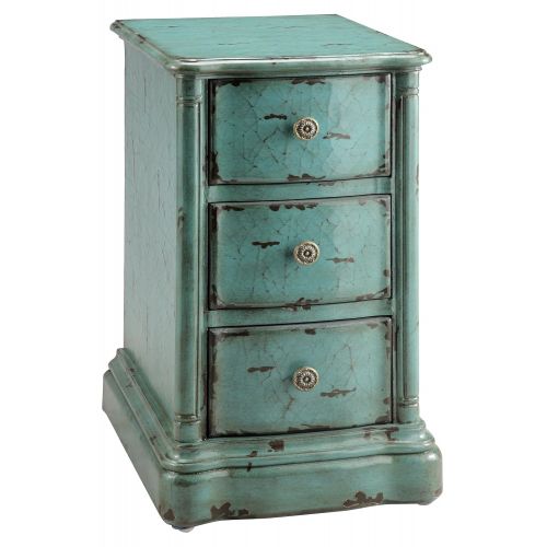  Stein World 47774 One 3-Drawer Chest with a Vintage Finish, 16.5 by 19.5 by 28.5-Inch, Turquoise