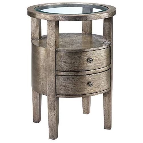  Stein World Furniture Lucan Accent Table, Pewter Metallic