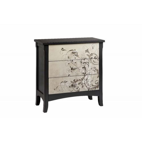  Stein World Furniture 3-Drawer Chest with Freeform Scroll Pattern