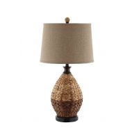 Stein World Furniture Weston Table Lamp, Rattan, Light and Dark Natural Color