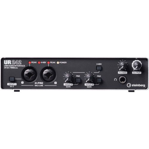  Steinberg UR242 - USB 2.0 Audio Interface with Dual Microphone Preamps and iPad Connectivity