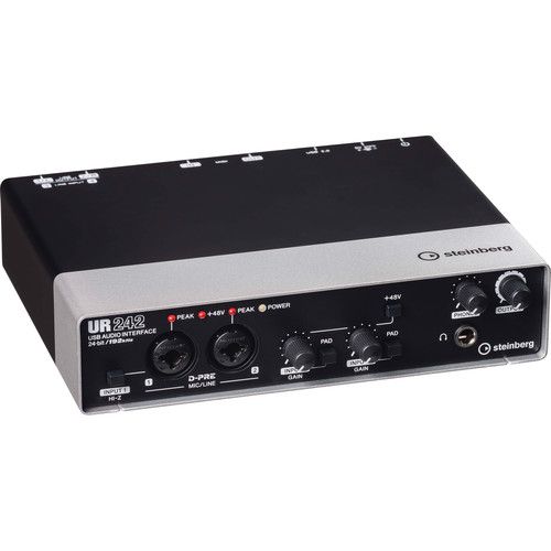  Steinberg UR242 - USB 2.0 Audio Interface with Dual Microphone Preamps and iPad Connectivity