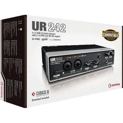  Steinberg UR242 - USB 2.0 Audio Interface with Dual Microphone Preamps and iPad Connectivity