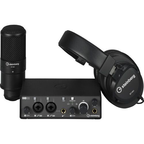  Steinberg IXO22 USB-C Audio Interface Recording Pack (Black)