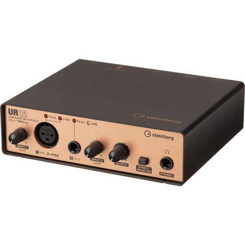  Steinberg UR12 Desktop 2x2 USB Audio Interface (Black/Copper)