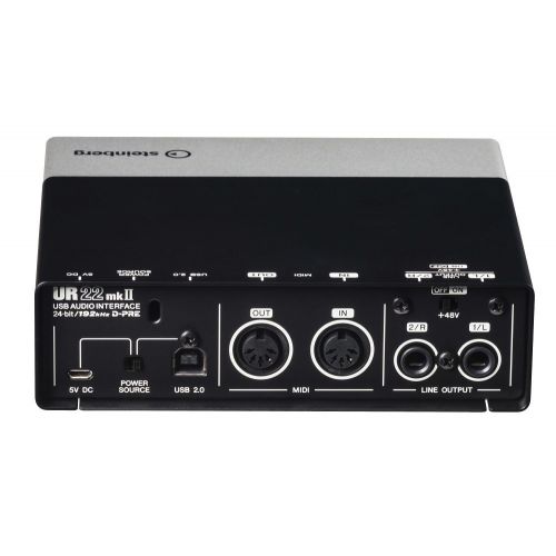  Steinberg UR22MKII 2-Channel USB Audio Interface with Headphones and 2 XLR Cables