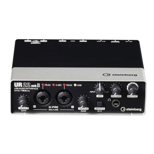  Steinberg UR22MKII 2-Channel USB Audio Interface with Headphones and 2 XLR Cables