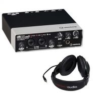 Steinberg UR22mkII USB 2.0 Audio Interface with Dual Microphone Preamps with R100 Stereo Headphones (Black)