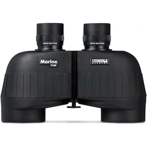  Steiner Marine Binoculars for Adults and Kids, 7x50 Binoculars for Bird Watching, Hunting, Outdoor Sports, Wildlife Sightseeing and Concerts - Quality Performance Water-Going Optics, Black