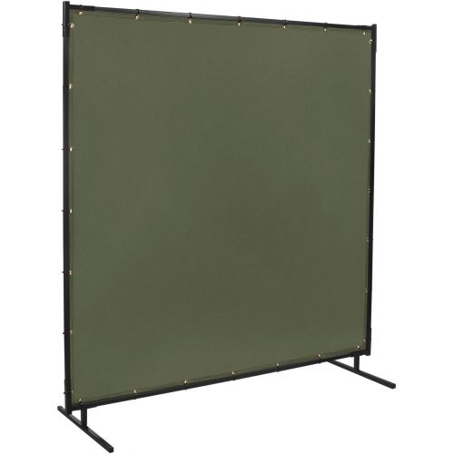  Steiner 501-6X6 Protect-O-Screen Classic Welding Screen with Flame Retardant 12-Ounce Canvas Curtain, Duck Olive Green, 6 x 6