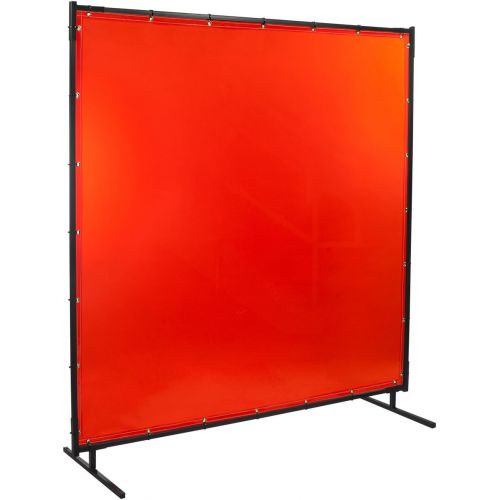  Steiner 538-6X8 Protect-O-Screen Classic Welding Screen with Flame Retardant 14 Mil Tinted Transparent Vinyl Curtain, Orange, 6 x 8