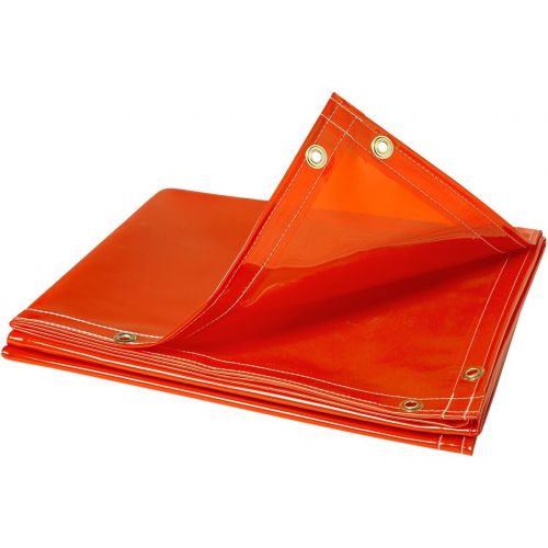  Steiner 338-6X10 Arcview 14 Mil Flame Retardant Tinted Transparent Vinyl Welding Curtain, Orange, 6 x 10