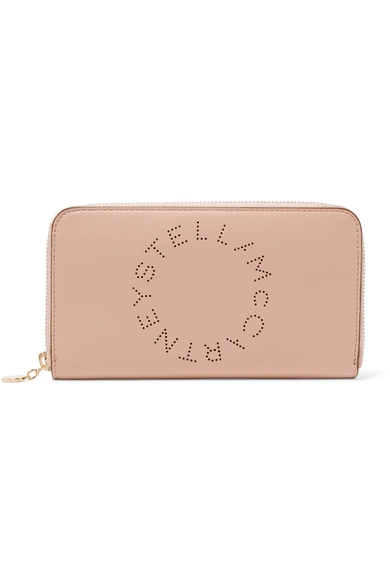 Stella McCartney Perforated faux leather wallet