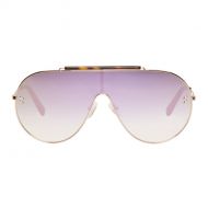 Stella McCartney Rose Gold Oversized Shield Aviator Sunglasses