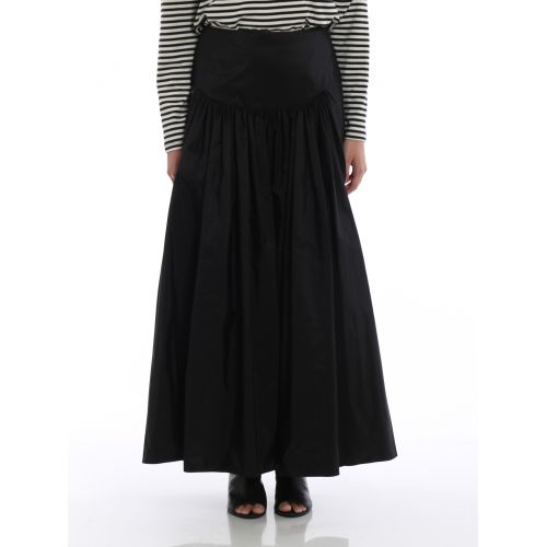  Stella Mccartney Cynthia black taffeta long skirt
