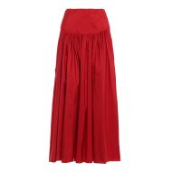 Stella Mccartney Cynthia red taffeta long skirt