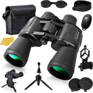 [아마존베스트]STELLARH 12x50 HD Full Size Binoculars for Adults Shockproof Resistant Includes Smartphone Adapter Universal Tripod Carrying Bag & Strap Great for Bird Watching Hunting Stargazing Sporting