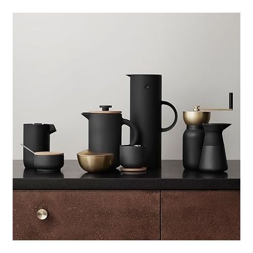  Stelton Theo French Press, Stone, Black, 18 x 10 x 19 cm