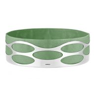 Stelton Bread Basket Cotton Bag and Stainless Steel, Green, Embrace Basket