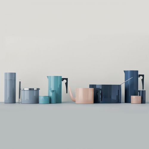  Stelton, Emaille, Stahl, Blau, 1,25 Liter