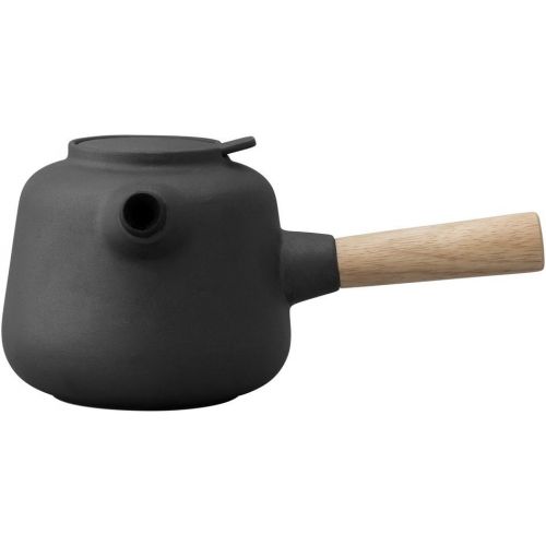  Stelton Earthenware Rubberwood Teapot, Black, 25 x 16 x 14 cm