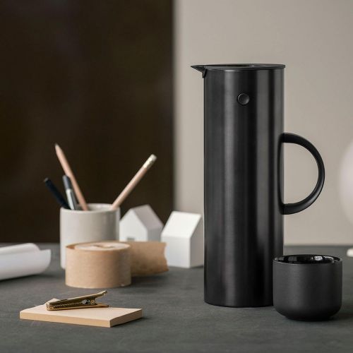  Stelton EM77 Isolierkanne 1 l. - Steel - Black, metallic [A]